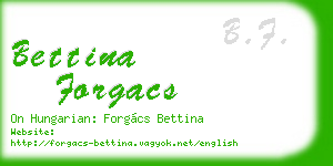 bettina forgacs business card